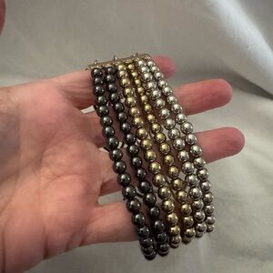 Elegant Multi-Color Stretch Beaded Bracelet